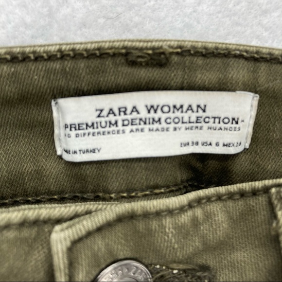 Zara Distressed Raw Hems High Rise Skinny Jeans - Picture 4 of 11